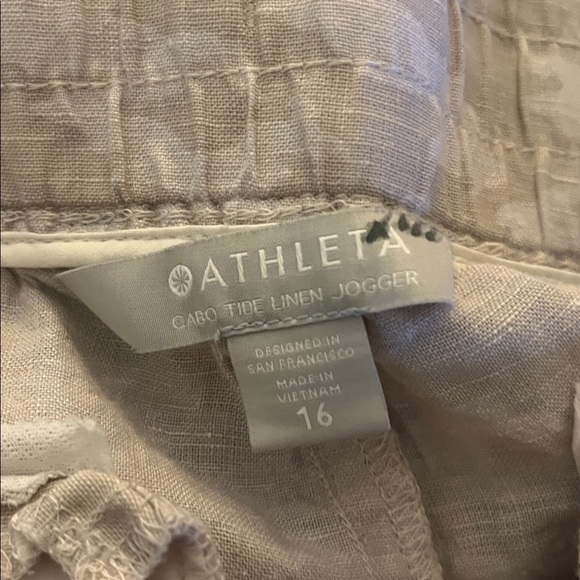 ATHLETA CABO LINEN JOGGER PANTS SIZE 16 - Picture 12 of 13